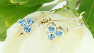 Arany bébi és gyermek fülbevaló k.vk-ald-412 - Arany baba fülbevalók